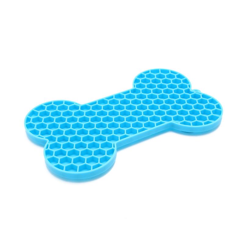 Bone Silicone Licking Mat Dog Slow Feeder