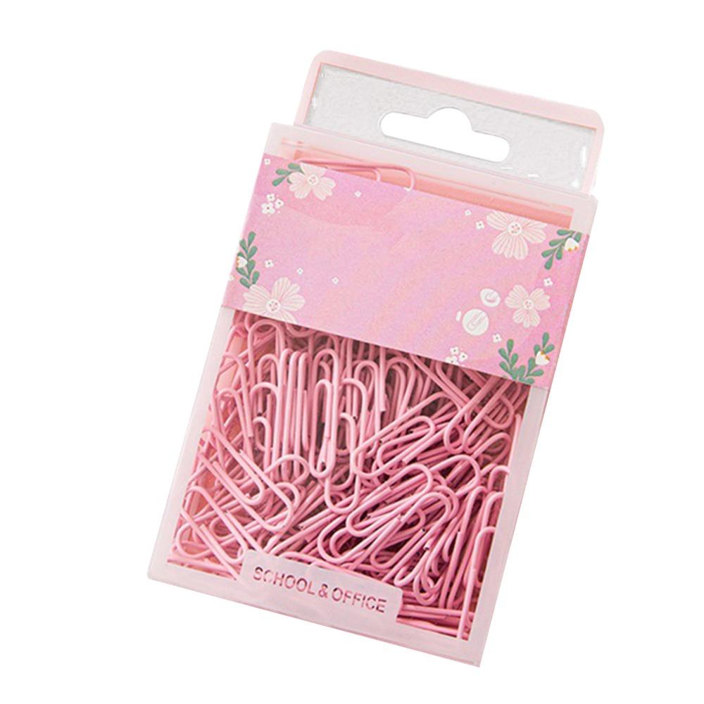 70 Pcs Pink/ Purple/ Green Paper Clips 50mm Length Portable Paper Clips Office Paper Clips Papers