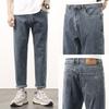 Straight-leg Jeans Summer Thin Trendy Brand Slim Straight-leg Pants Korean Style Trendy Stretch Jeans Men's High Street American Style