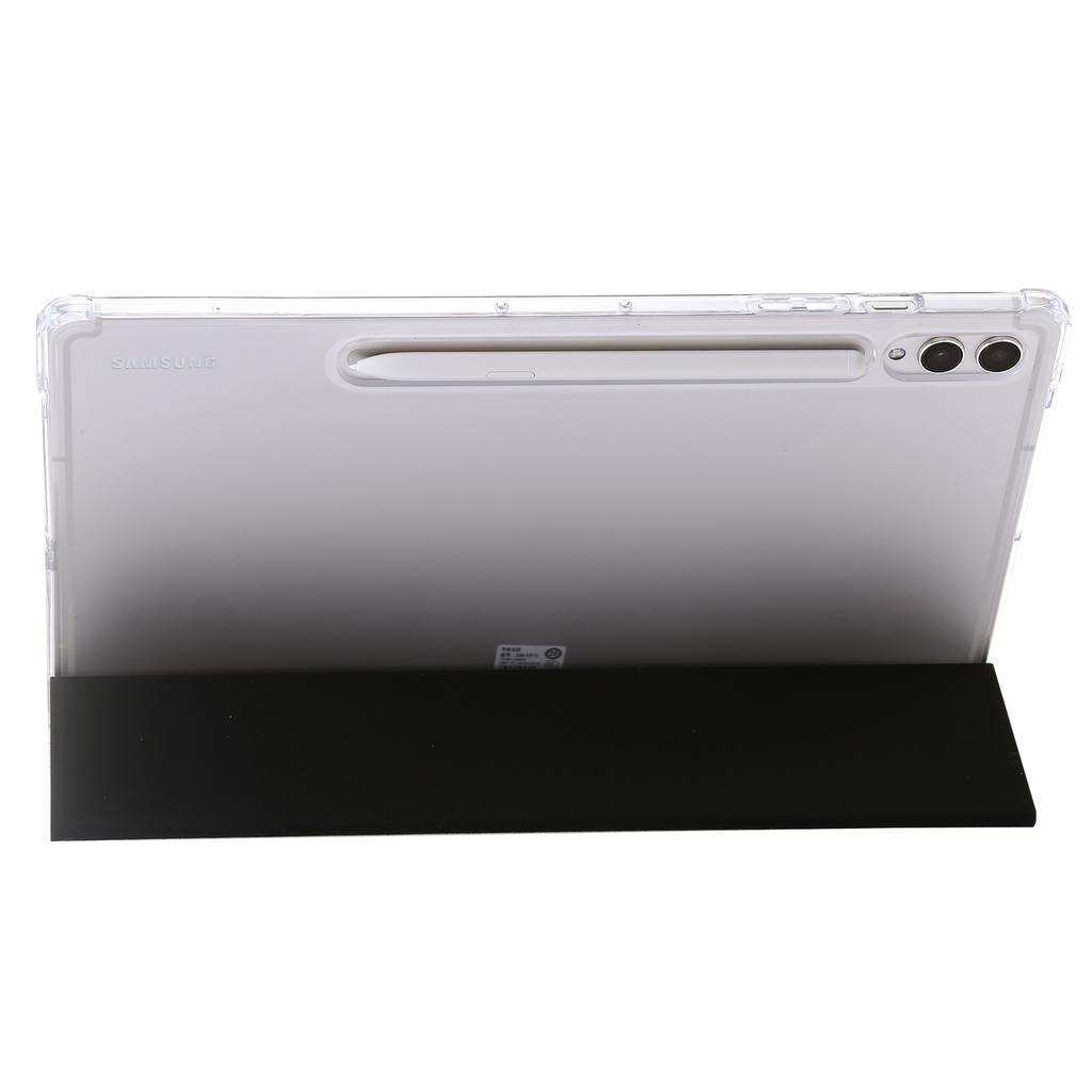 Pro Samsung Galaxy Tab S10+ Pouzdro Skládací Stojan Kůže+TPU+Akryl Průhledná Zadní Strana Kryt na Tablet