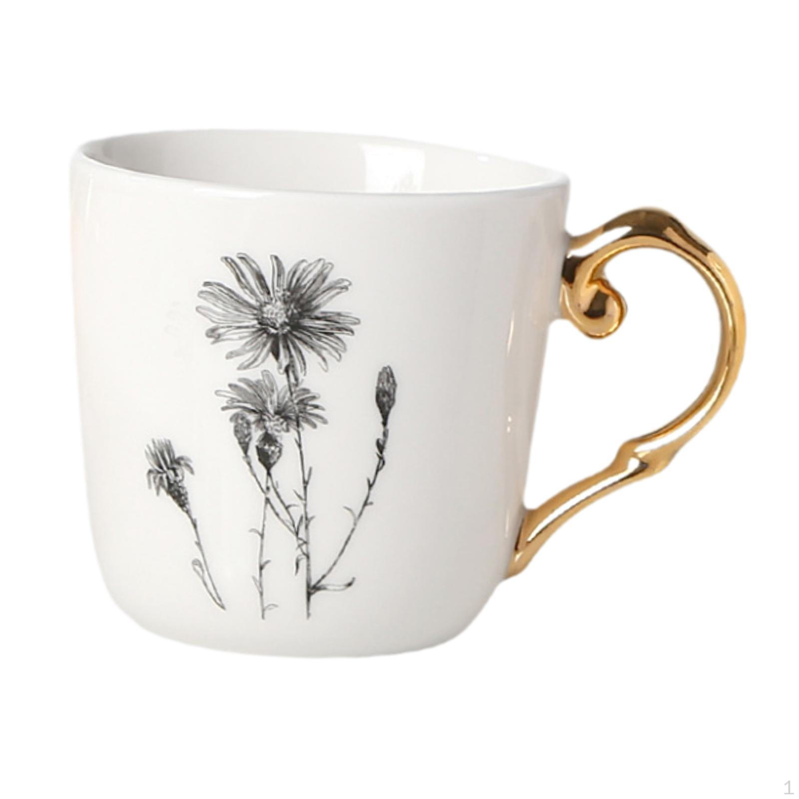 

Кружка для кофе объемом 300 мл с цветочным принтом, новинка, уникальный подарок на новоселье, стакан для напитков little daisy pattern