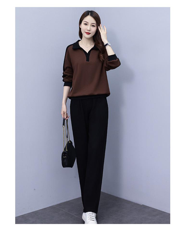 2024 Women's Fashionable Two-Piece Sportswear Set - Stylish, Age-Reducing Autumn Collection