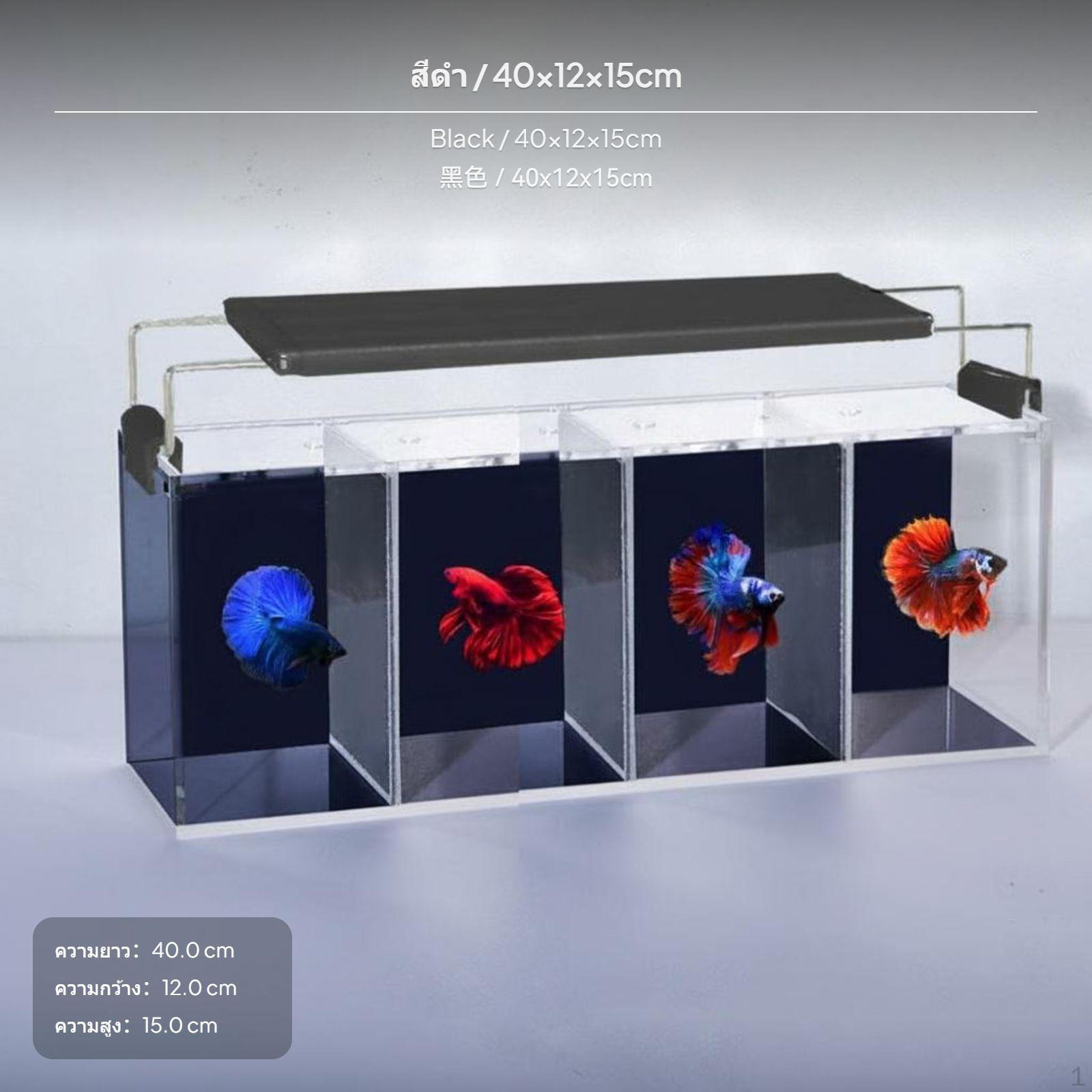 30cm Acrylic Betta Fish Tank, Desktop
