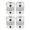 4Pcs 5‑5mm Shaft Coupling Aluminum Alloy Flexible Couplings Coupler for 40MM Diameter Water Pusher Modification