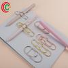 Metal Heart-Shaped Pen Clip - Creative Notebook Paperclip & Pen Holder, Electroplated Finish