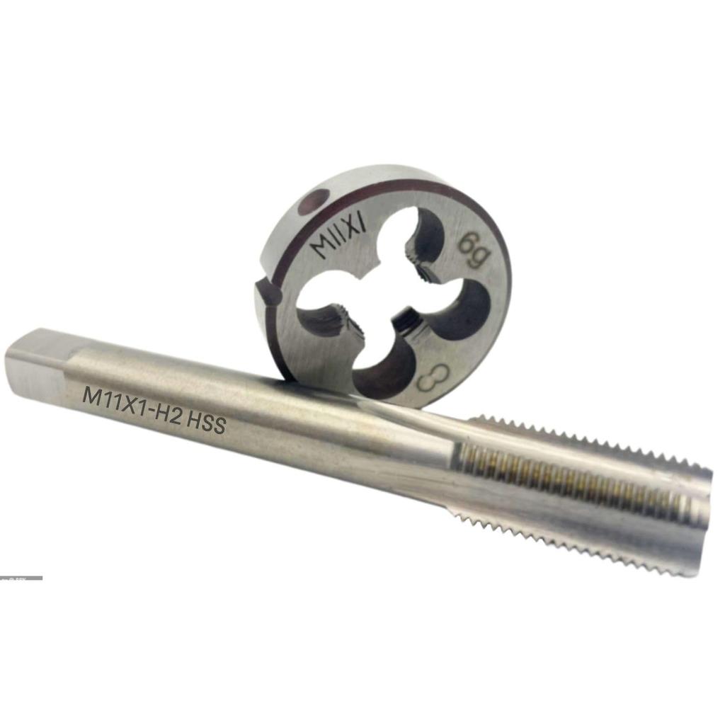 MSMint Tap and Die, M11 x 1.1mm, Thread Cutting Tap Die, for Threading, Screw Holes, Bolts, Male and Female Threads, Machining, Repair, and Repair