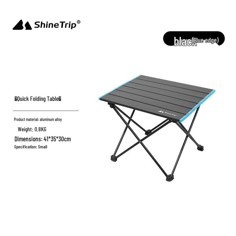 Compact Aluminum Folding Camping Table - Lightweight & Easy to Store for Outdoor Barbecue, Picnic, or Fishing.