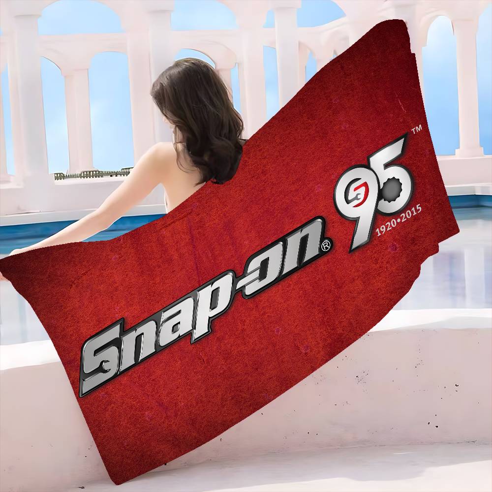 Dalangpa White S-Snaps On Logo Microfiber Blanket Quick Drying Beach Towels Oversized Printing Super Absorbent Pool Towel Blanket