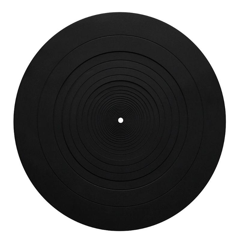 

12 inch Turntable Platter Mat Rubber Silicone Turntable Slipmat Pad for All for LP Vinyl Record Players Black 1 чорний