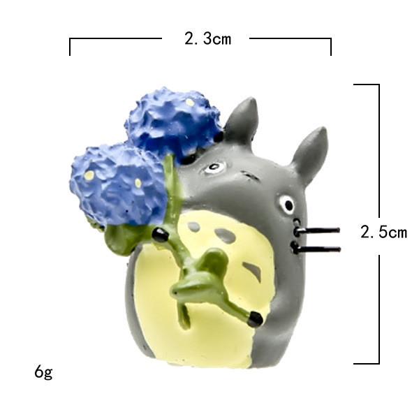 Sunflower My Neighbor Totoro Resin Figurine With Floral Theme For Garden Creative Diy Scene Decoration