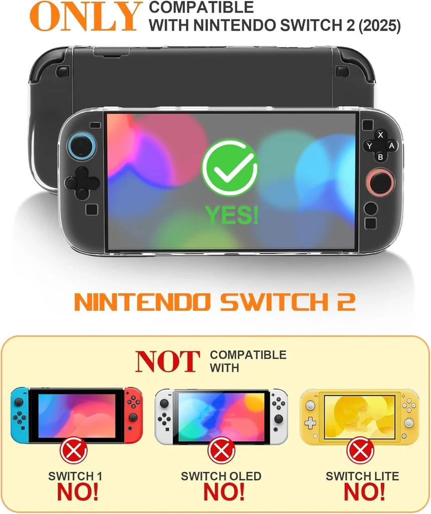 2PCS Joystick-Controller Grips for NS Switch 2 Gamepads Left Right Controller Joystick Hand Holder for NS Switch 2 Accessories