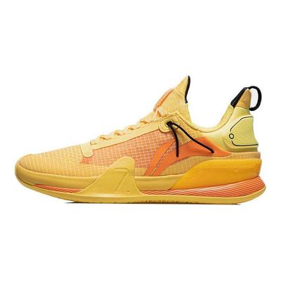 Li Ning Flash 7 Premium Ammortizzazione Antiscivolo Resistente all'Usura Scarpe da Basket Basse Sneaker Uomo Giallo ABAR017-2