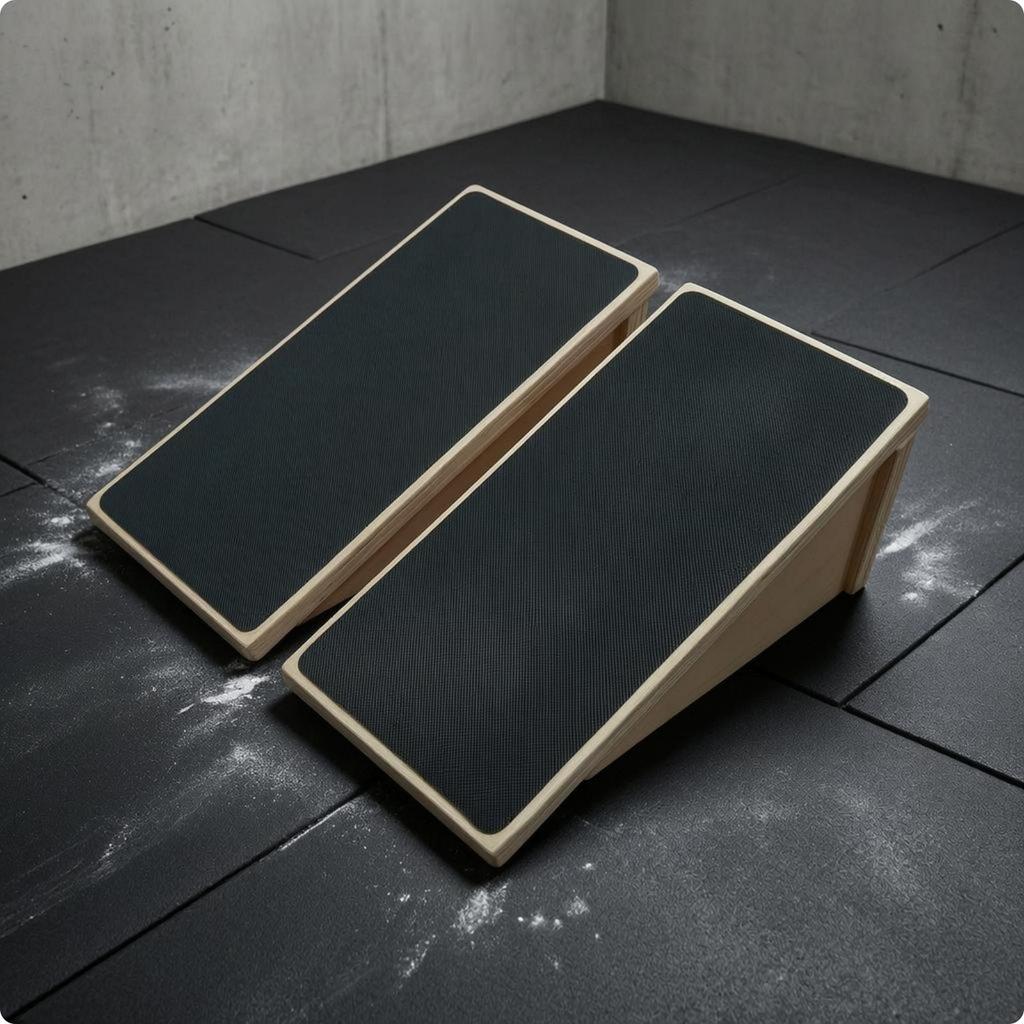 Wooden Squat Incline Board with Anti Slip Surface Knee Support Stretching