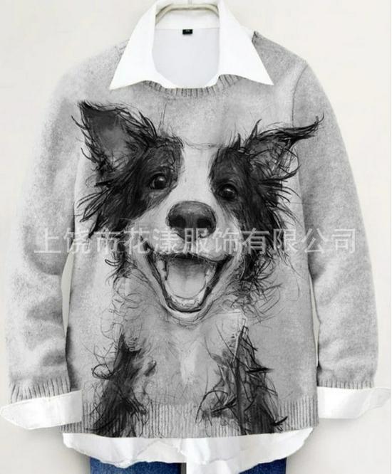 2025 3D Printed Loose Round Neck Sweatshirt - European & American Autumn Collection