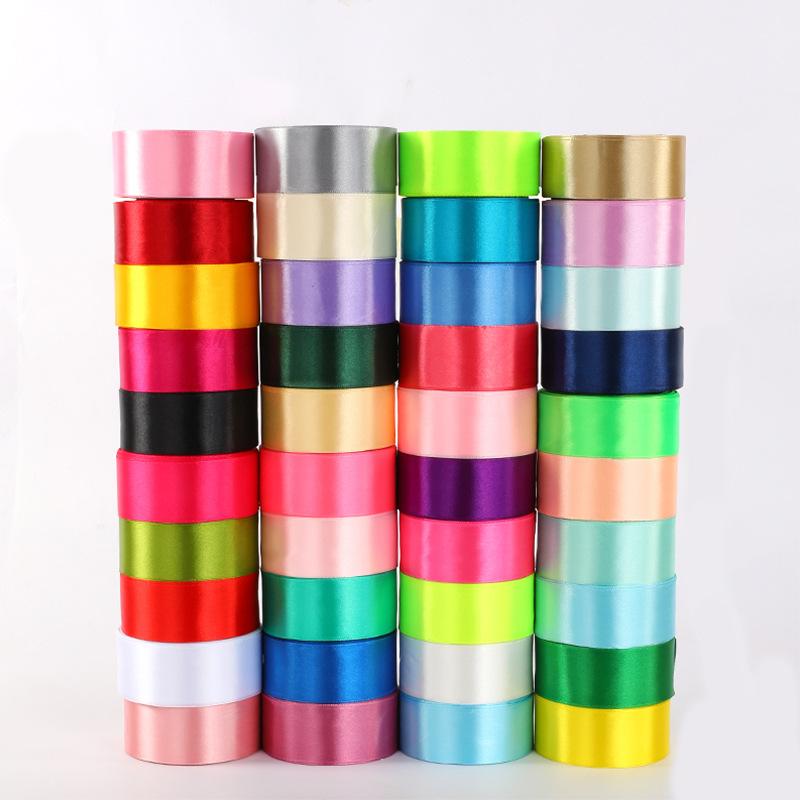 25Yards/Roll 6mm-50mm Ribbons DIY Bow Crafts Polyester Satin Ribbons Christmas Home Decor Accessories Tape Wedding Gift Wrapping