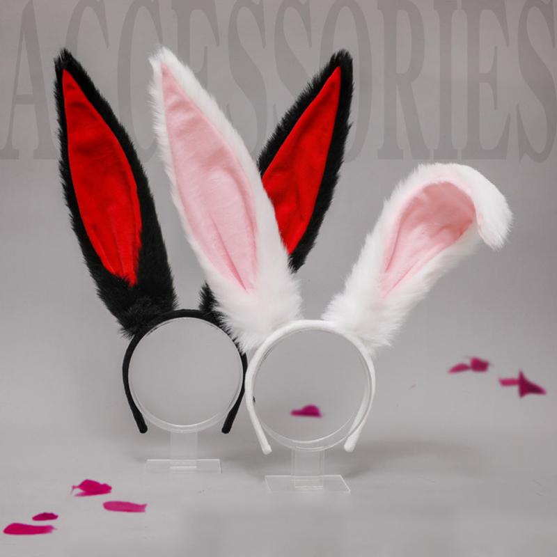 Fete drăguțe de pluș, urechi lungi de iepure, benzite pentru păr, accesorii pentru păr pentru cosplay