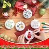 5/12PCS Painting Christmas Blank White Ball Ornaments DIY Desktop Decorative Tree  Christmas Gifts