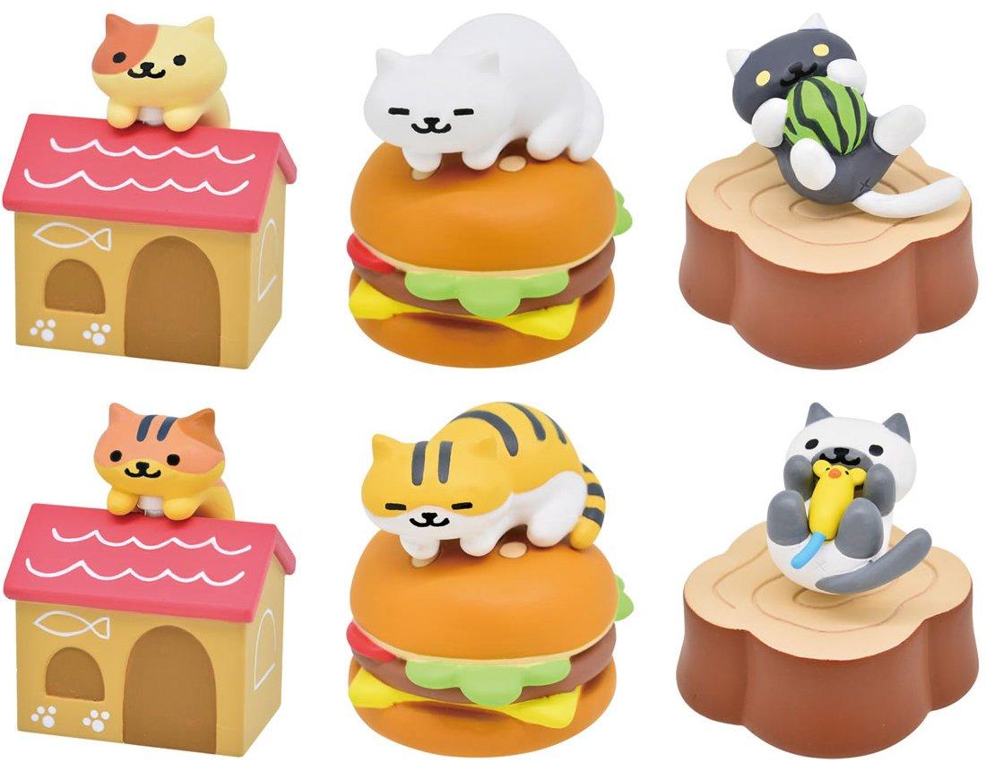 

Neko Atsume Double Jack de Neko Atsume Фигурка игрового персонажа Товары Gacha Bandai (6 типов полный комплект)