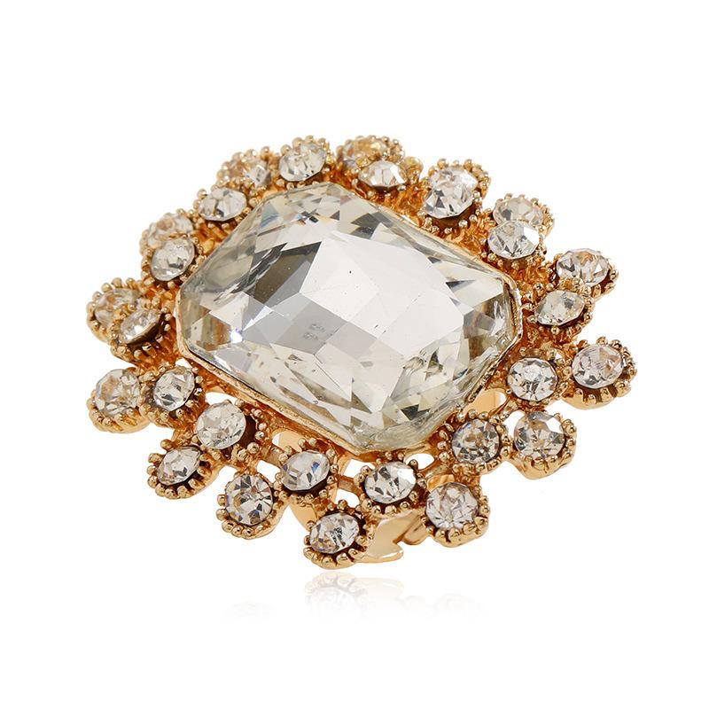European Retro Elegant Rhinestone Adjustable Ring