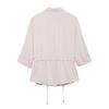 Spring 2025 Women's Slim Fit Drawstring Waist Workwear Shirt