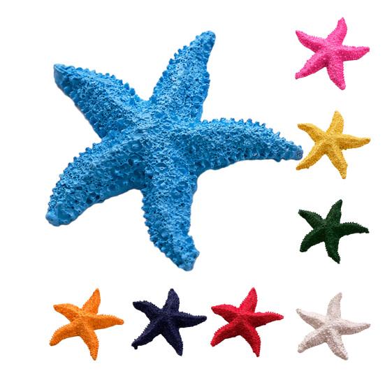 Starfish Figurine Resin Starfish Aquarium Decoration Realistic Artificial Starfish Ornament for Fish Tank Home Nautical Decor DIY Crafts