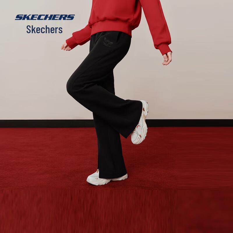 Skechers Women s Slim Fit Flared Knit Sweatpants L