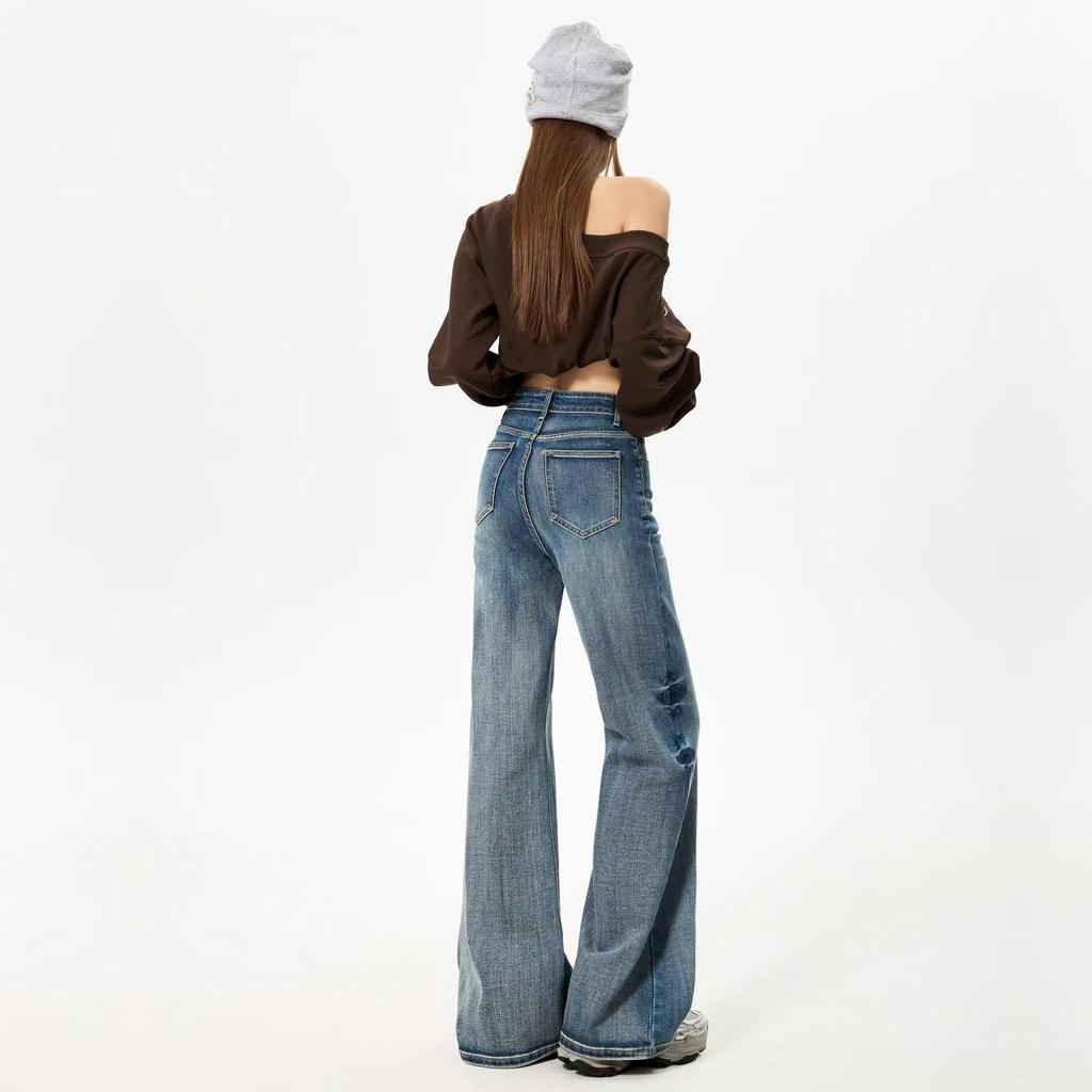 Dammode Jeans med mikro-utsvängd benvidd - Icke-klistriga, slimmande, höst-/vinterdesign