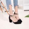 Women's shoes versatile thick heel shoes pointed student bag head women's sandals 2025 spring new fashion high heels women