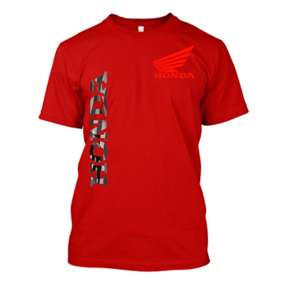 

Honda Mens and Womens Tshirt Summer Motorcycle Tee American Style Racing Shortsleeved Spring Casual Cycling Offroad Top S