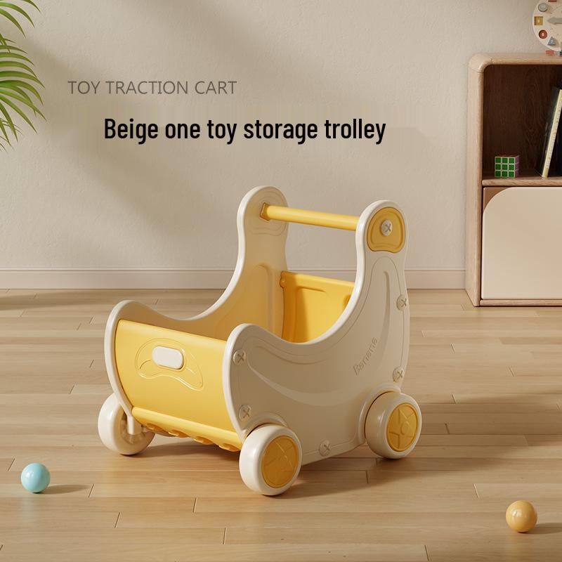 Banana-Themed Children's Toy Cart: Early Education Puzzle & Role-Playing Storage Organizer