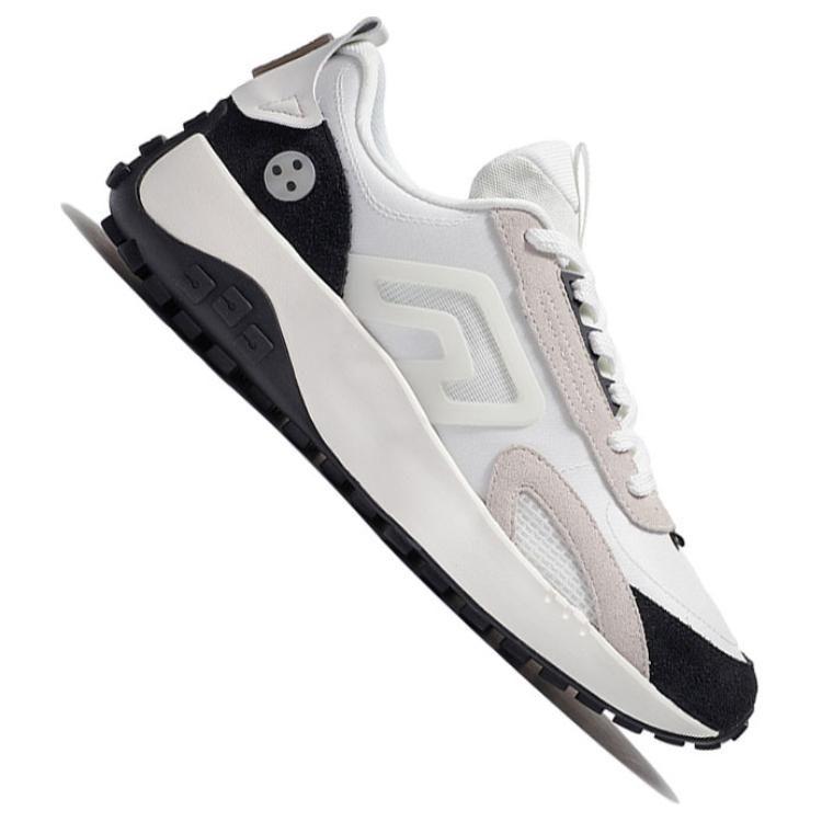 Li Ning CF Yuhua 2.0 Sports Cushioning, Wear Resistant Low Top Casual Shoes Men's Black White AGLS045-2