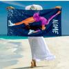 Custom Name Ultra-Soft Beach Towel with figure skating Theme,Ideal for Pool - Camping, Diving - Perfect Travel Essential, Vibrant Beach Towel.