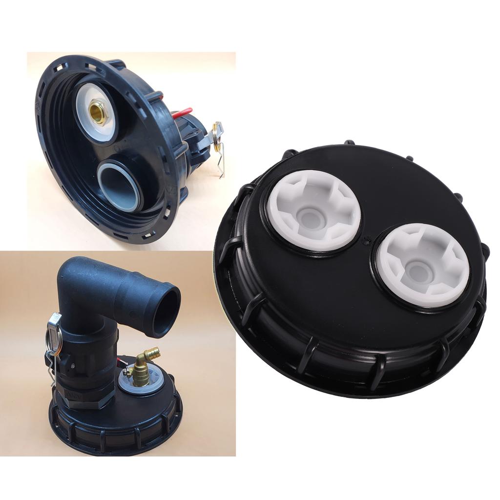 IBC Tank Lid 60/100/163/240mm Coarse Threaded Cap 1000L Ton Barrel Bucket Breath Valve Cover Chemical Food Water Liquid Storage