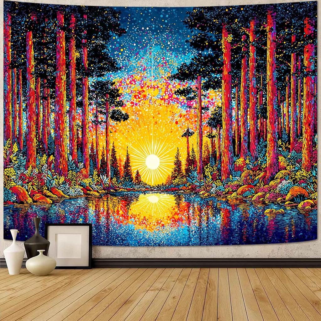 Spenlife Magical Library Tree Of Life Wall Tapestry, Fantasy Bookshelf Tree Tapestries For Room Decor, Enchanted Tapestry