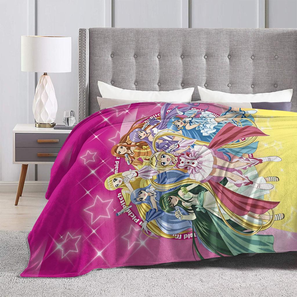M-Mermaid Melody Pichi Pichi PitchS Super Warm Blankets Travel Office Plush Throw Blanket Aesthetic Bedspread Sofa Bed Cover
