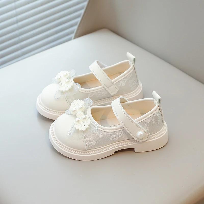 

Girls Leather Shoes Children Embroidery Shoe Spring Autumn Princess Flat Heel Party Dance Casual Chinese Style Sandal 21-30 25