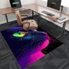 1pc Neon Cat Office Chair Mat - Festival Gift, Non-Slip Carpet for Home and Office Decor, Suitable for Gaming Room, Living Room, Bedroom, Seasonal Uni