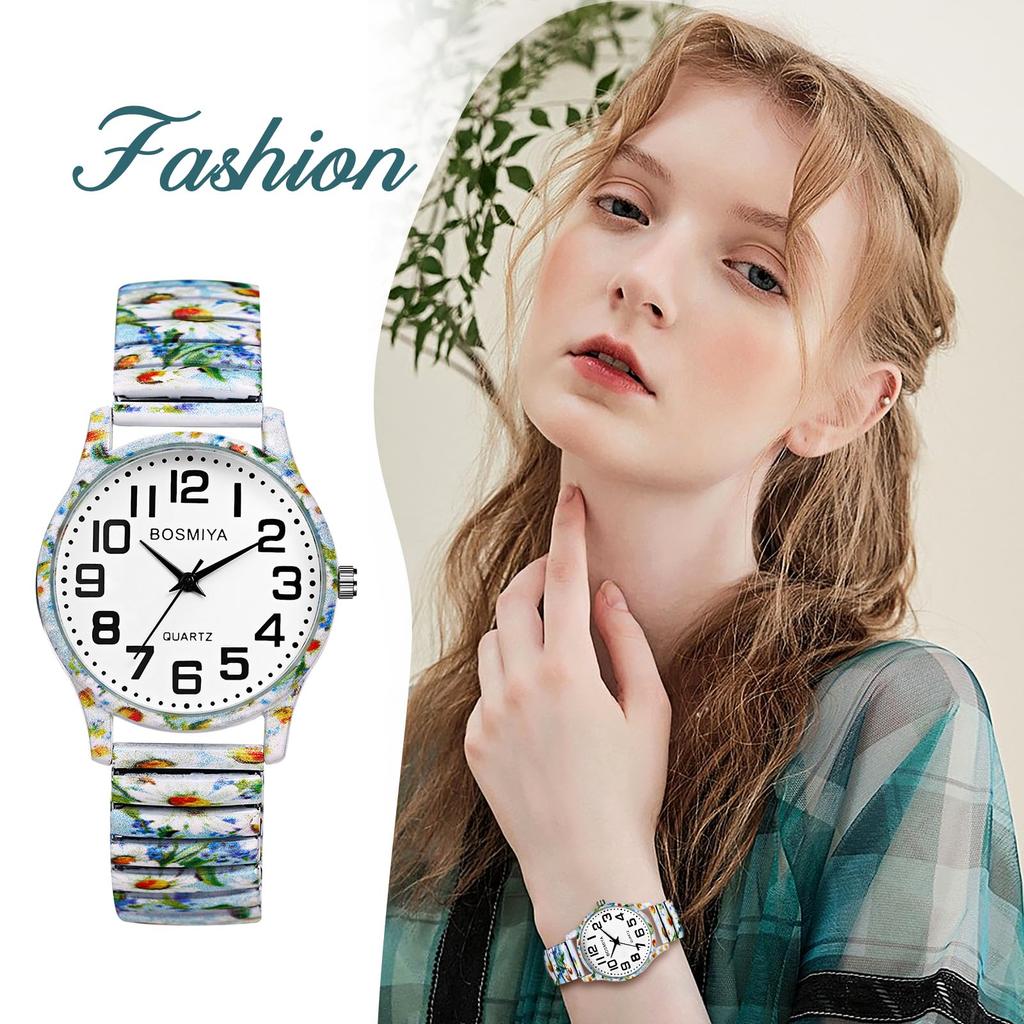 Cute Flower Analog Stainless Steel Fashion Watch White Present Women's Watch, Antique Display, Waterproof, Strap, Commuting, School, Women's -