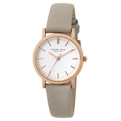 Sun Flame damskie MJGJQA03-GY (GRANDJOUR Modny zegarek damski) Zegarek okrągły szary stop analogowy