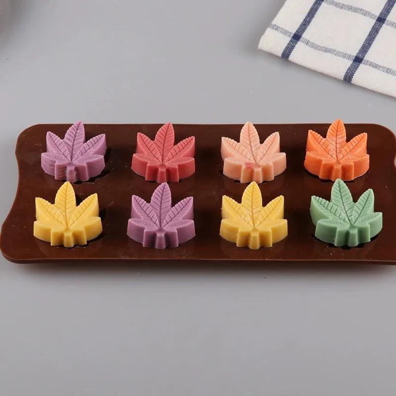Latest Models Leaf Silicone Candy Molds Chocolate DIY Mold Ice Tray Silicon Cake Resin DIY Tool Baking Pans