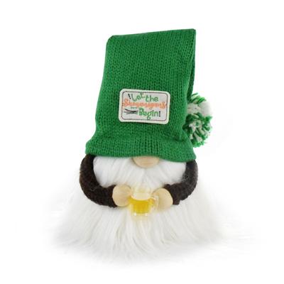 Handgefertigte Plüsch-Gnome mit Tasse, Ornament, Schreibtisch-Zwergenfigur für Heimdekoration und Feiertagsparty-Dekoration