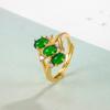 925 Sterling Silver Plated Sun Moon Sunflower Heart Rings for Women Original Flower Wedding Crystal Luxury Jewelry R5375