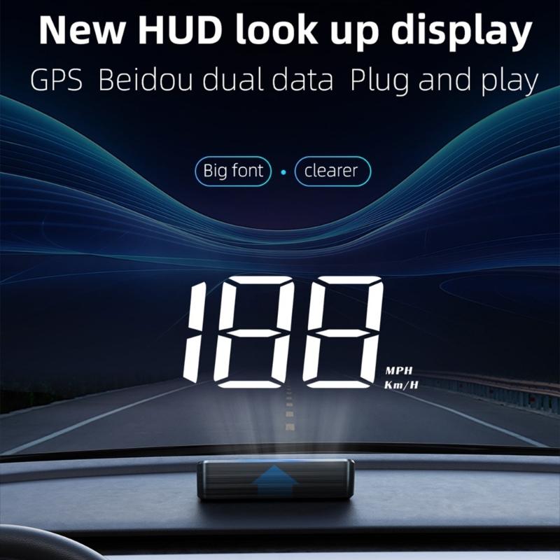 Automotive Windshield HUD Head Up Speed And Navigation Projector With Speed Tracking Suitable For Day and Night Driving