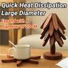3/4/5Pcs Solid Wood Insulation Placemat Anti-Scalding Mat Tree Household High Temperature Resistant Table Mat