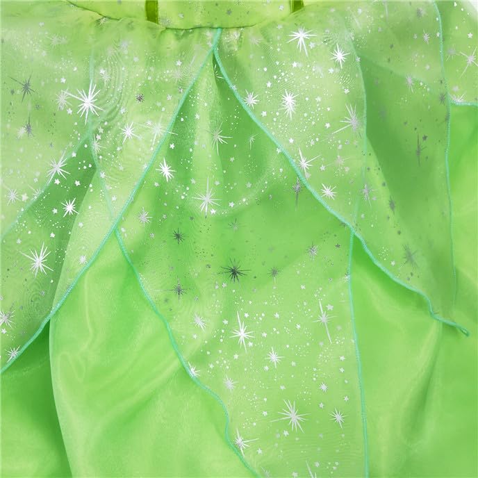 Tinkerbell Dress for Princess Dress Cosplay Wings Tiara Flower Kids Girls Gift [CQDY] Kids, (Fairy + + + Stick, etc.) 7-Piece Set, Fairy, Spirit,