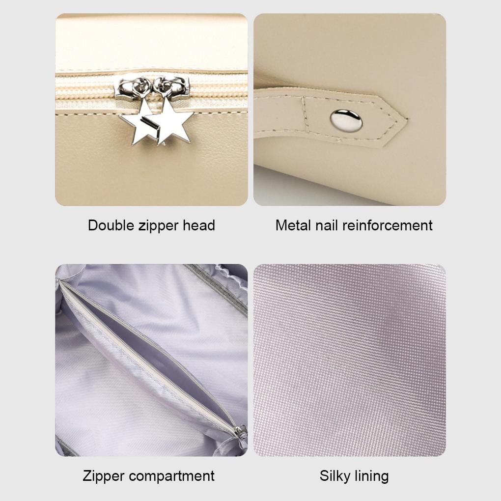 Waterproof Cosmetic Bag With Large Capacity - Traveling Or Daily Makeup Bag Pouch Women Dustproof