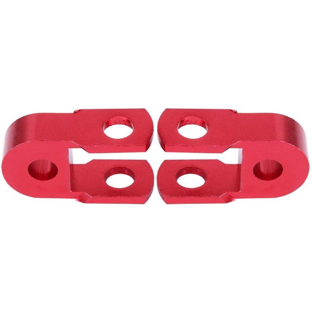 Rear Shock Extender, Aramox 2PCS Absorber Riser Universal Motorcycle High Damping Device Thicken Pad Chassis Extender Taper Riser With Screws Red