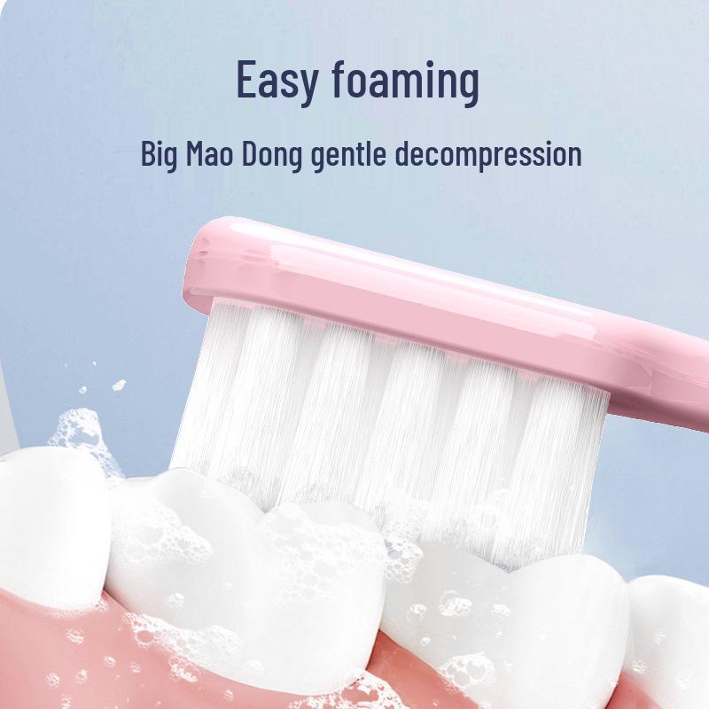 Dual-Use Soft Bristle Toothbrush & Tongue Scraper for Adults – Oral Cleaner