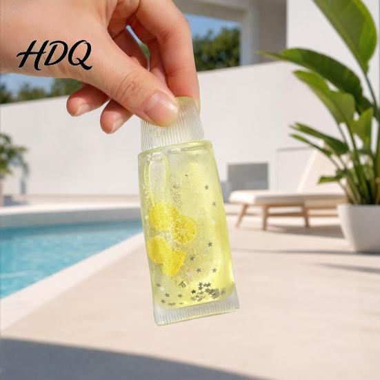 Relaxation Squeeze Toy Clear Glitter Toothpaste Tube Toy Stress Relief Fruit Hand