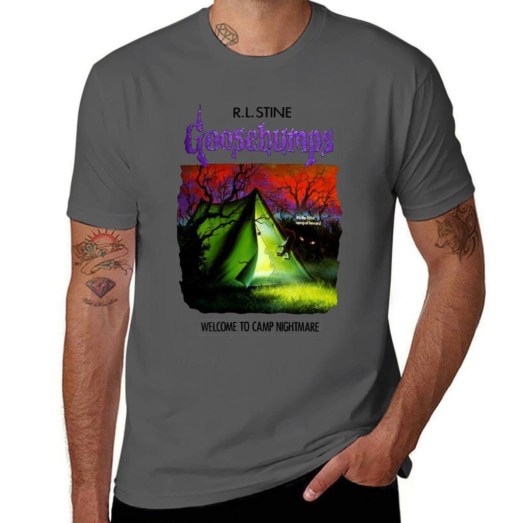 Goosebumps - Welcome To Camp Nightmare T-Shirt T Shirt Custom Print T Shirts for Man Graphic Vintage T-Shirt